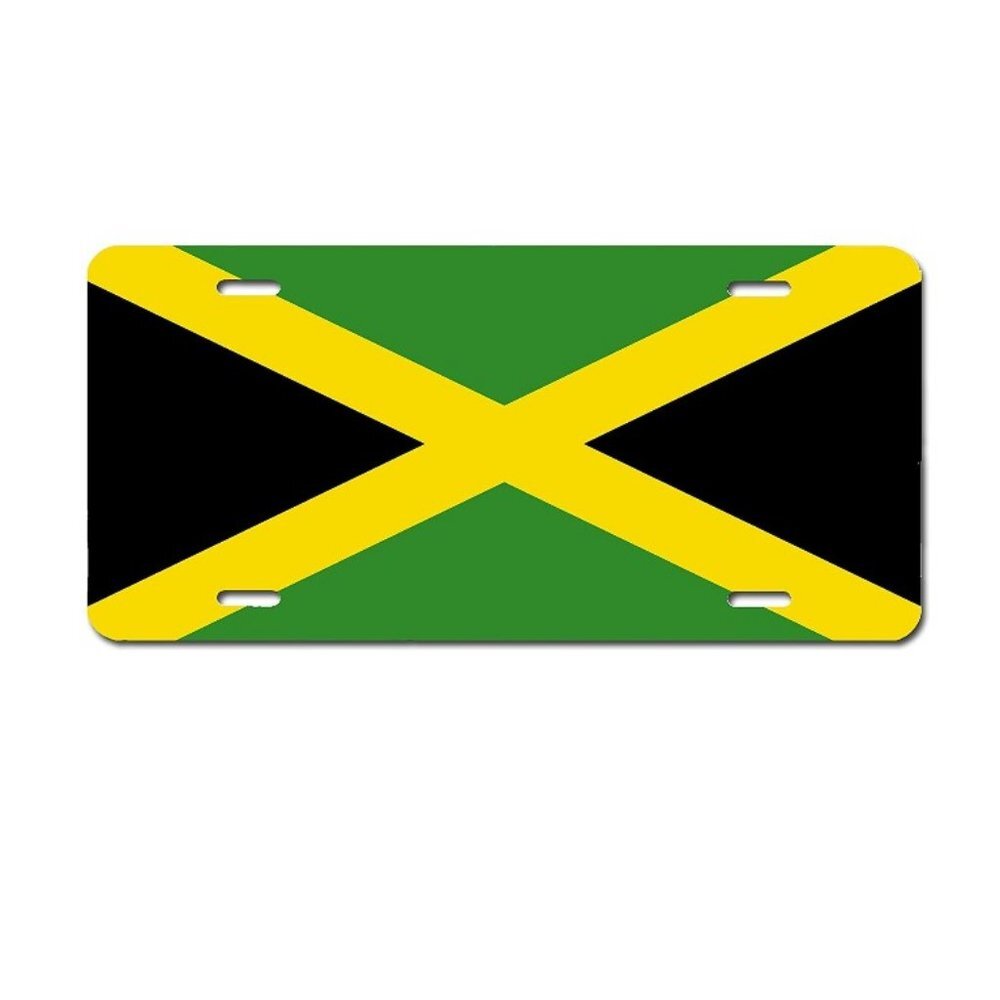Jamaica Flag License Plate 6"x12" Aluminum Caribbe
